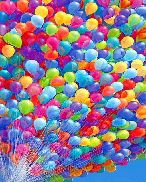 Cute Colorful Balloons Paint by numbers