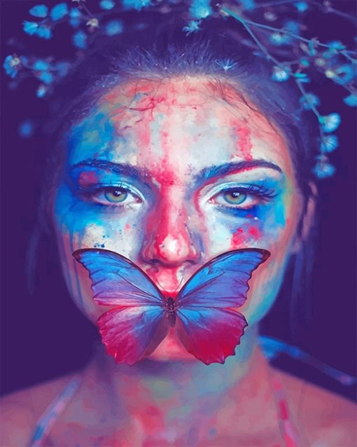 Butterfly Girl Paint by numbers