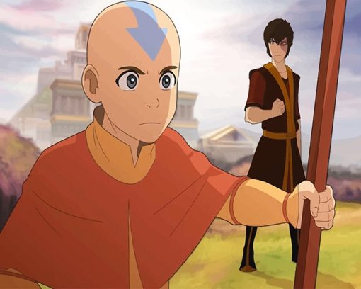 Aang And Zuko Paint by numbers