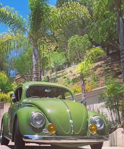 Antique Green VW adult paint by numbers