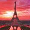 Eiffel Tower Sunset adult paint by numbers