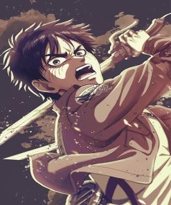 Eren attack on titan adult paint by numbers