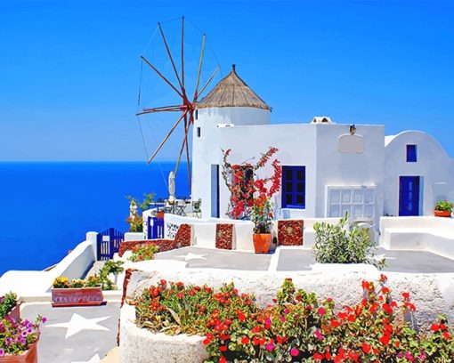 Greece Island Santorini adult paint by numbers