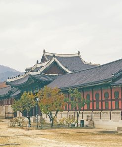 Gyeongbokgung Palace South Korea paint by number