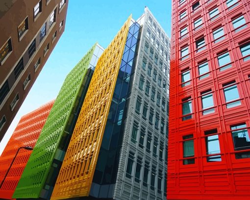 London Colorful Building paint by number NEW