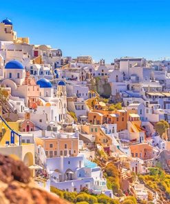 Santorini Thera Greece paint by number