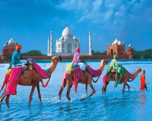 Taj Mahal Incredible India adult paint by numbers