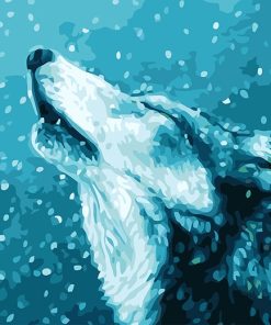 The Howl Of A Lone Wolf Paint by number