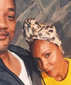 Will Smith and his wife adult paint by number