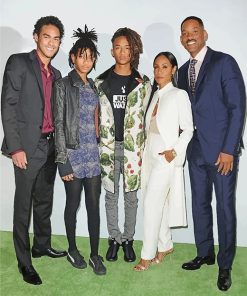 Will Smith with Family adult paint by number