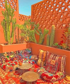 Beautiful Moroccan Living Room paint by number