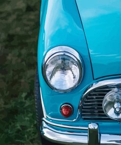 Blue Classic Car Close Up NEW paint by number