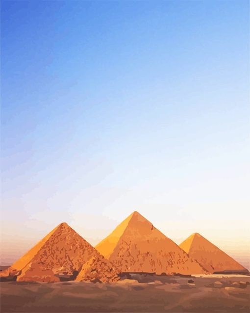 Egypt Pyramids Landscape adult paint by number