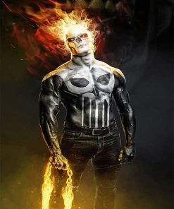 Frank Castle Ghost Rider paint by number