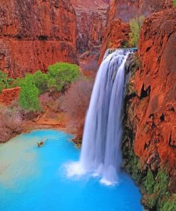 Grand Canyon Waterfall paint by number