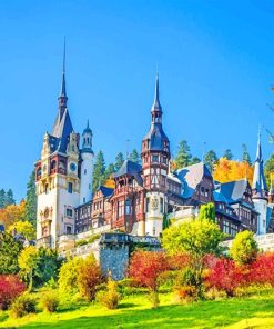 Peles Castle Romania paint by number