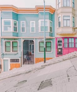 San Francisco Steep Streets paint by number