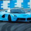 super car blue adult paint by number