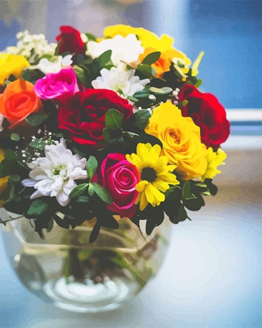 Vase Of Flowers Paint by numbers