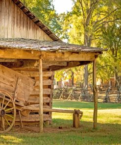 Wooden Barn paint by number