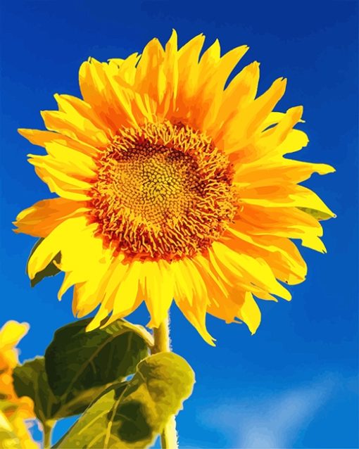 yellow Sunflower adult paint by number