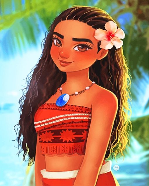 Beautiful Princess Moana adult paint by numbers