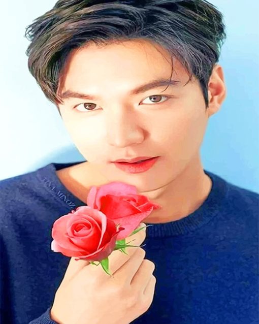 Lee Min Hoo Flower adult paint by numbers