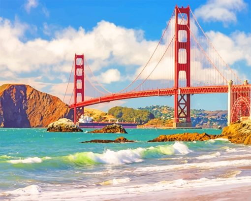 Golden Gate Bridge California Paint By Numbers