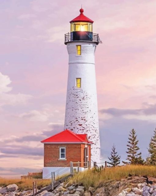 Aesthetic Lighthouse paint by numbers