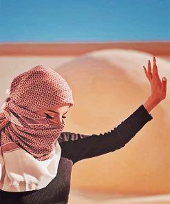 Arabian Woman Enjoying The Desert adult paint by numbers