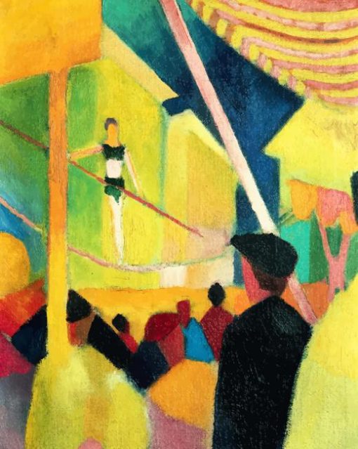 August Macke Tightrope walker paint by number