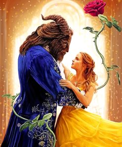 Beauty and the beast romance adult paint by numbers