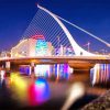 Cable Stayed Bridge Dublin at Night adult paint by numbers