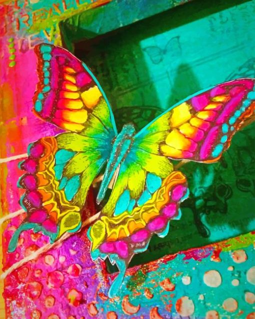 Colorful Butterfly Adult paint by number