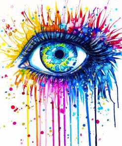 Colorful Splash Eye adult paint by numbers