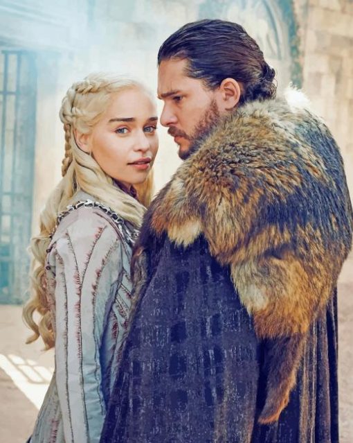 Daenerys Targaryen Emilia Clarke Jon Snow adult paint by numbers