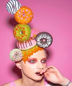 Donuts Headpiece adult paint by numbers