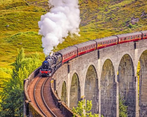 Glenfinnan Viaduct Scotland paint by numbers