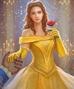 Gorgeous Belle From The Beauty and the Beast adult paint by numbers