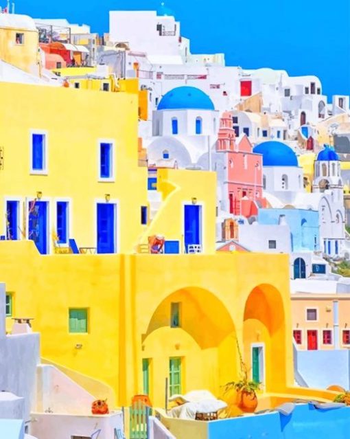 Greece Landscape Paint By Numbers