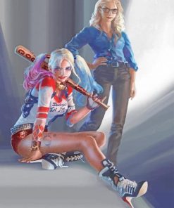 Harley Quinn and Dr Harleen adult paint by numbers