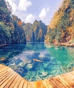 Kayangan Lake in The Philippines paint by numbers