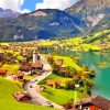 Lake Lungern Switzerland paint by number