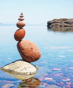 Lake Superior Rock Balance adult paint by numbers