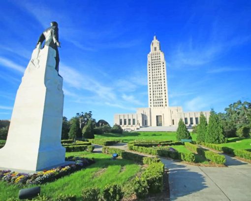 Louisiana State Capitol paint by number