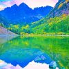 Maroon Bells Colorado USA paint by number