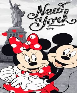 Mickey Mouse And Minnie New York paint by number