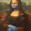 Mona liza wearing mask adult paint by numbers