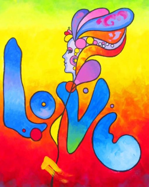 Peter Max Love paint by number