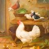 Pigeon and Chicken adult paint by numbers